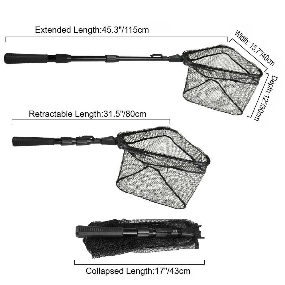 190cm 92cm 55cm Telescopic Landing Net Folding Fishing Pole