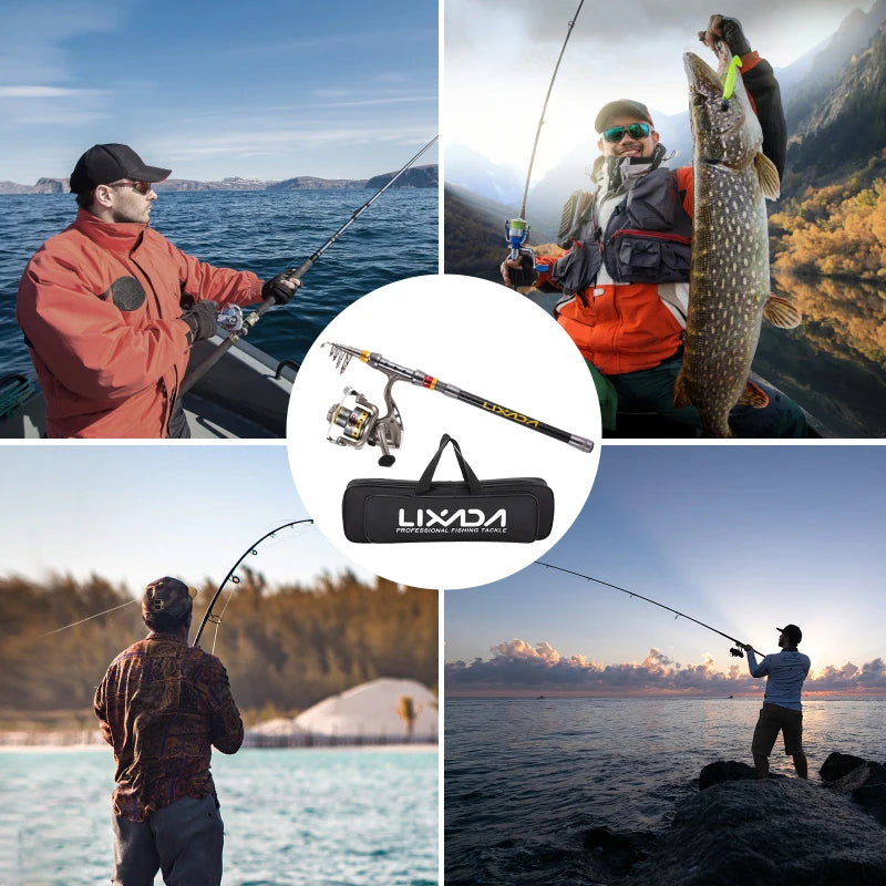 Lixada Telescopic Fishing Rod and Reel Combo