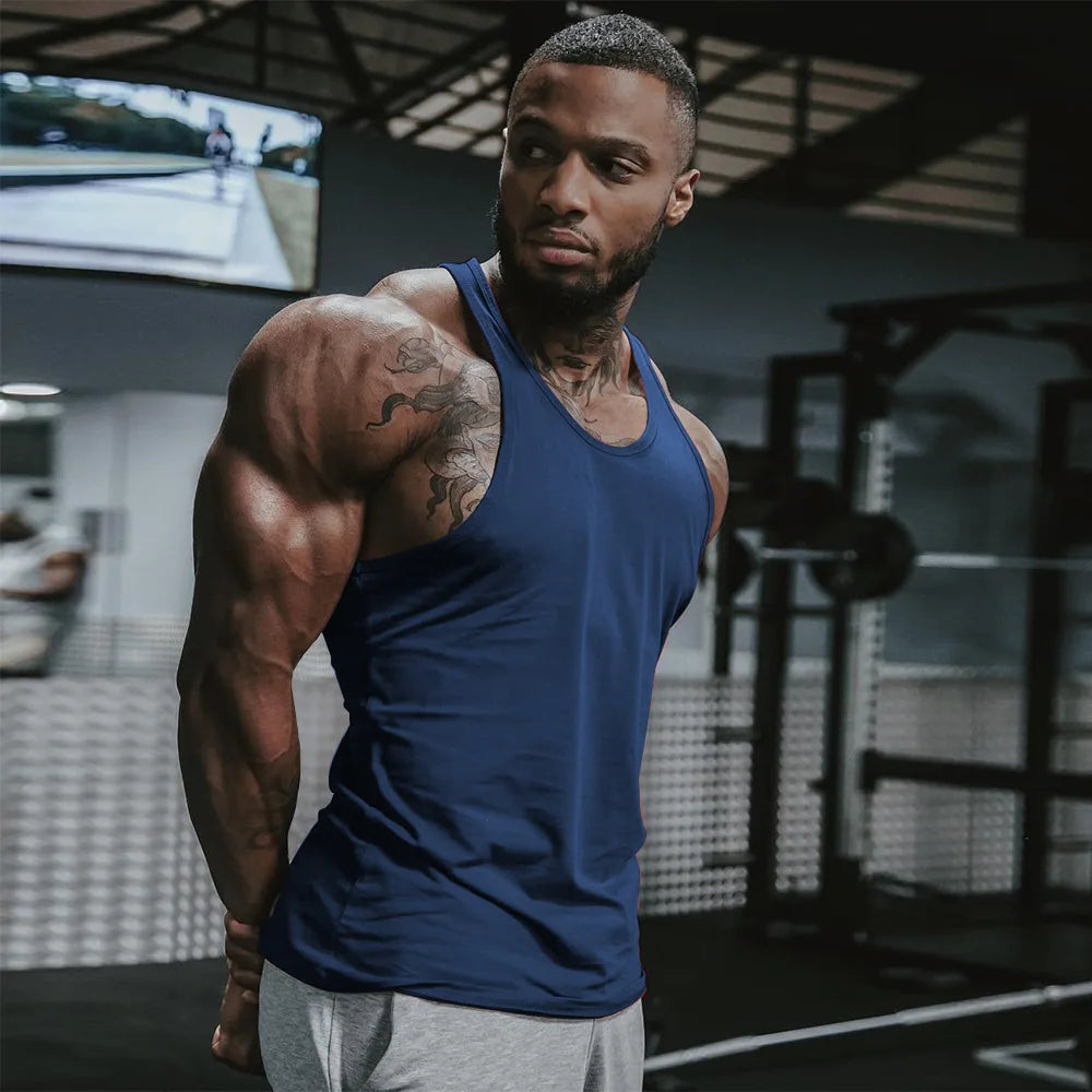 Men's Fitness Vest Sports Summer Cotton