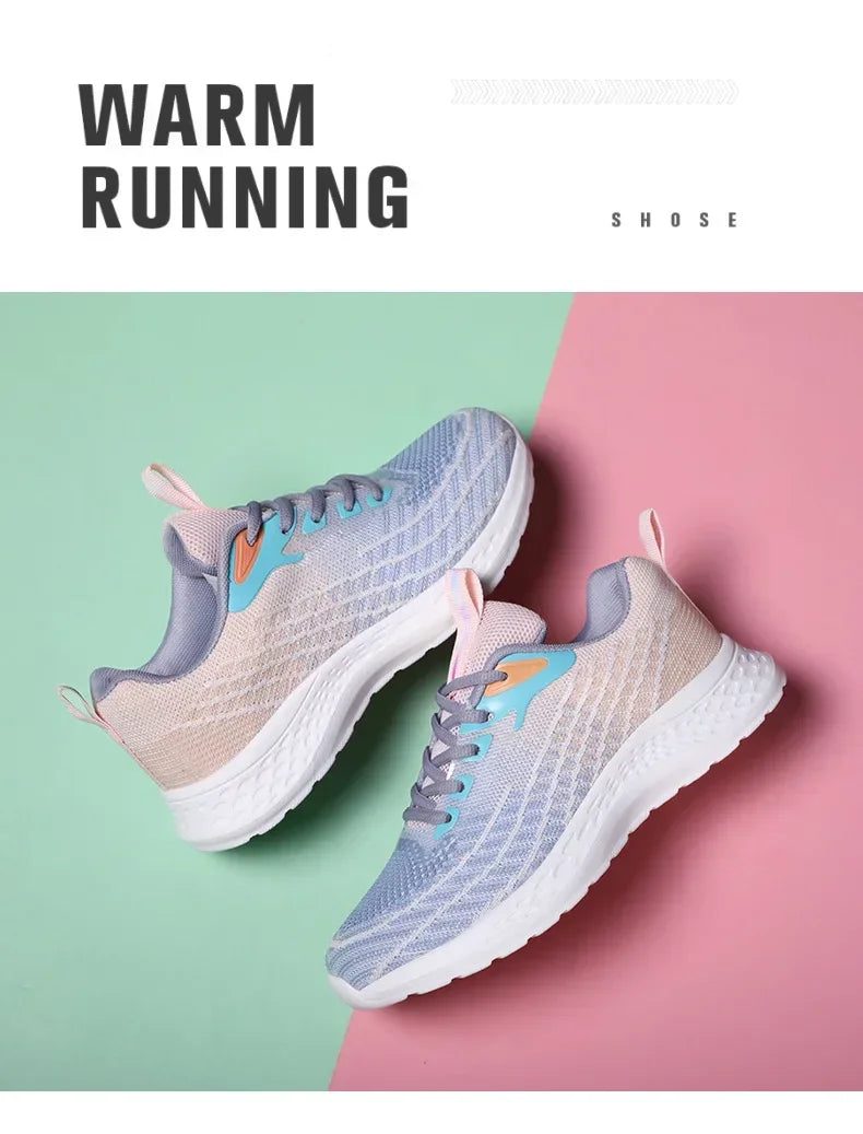 Women's Sports Shoes Spring 2025 New Knitted Casual Fashionable