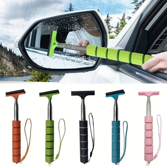 1pc Retractable Windshield Wiper Car Rearview Mirror Wiper