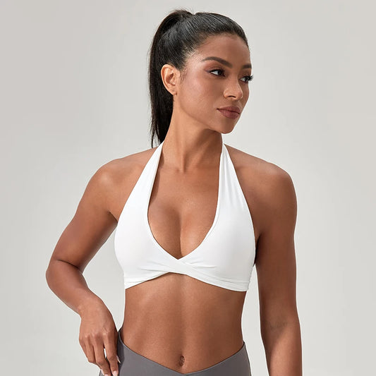 Sports Yoga Bra for Women Halter Neck with Stylish Back