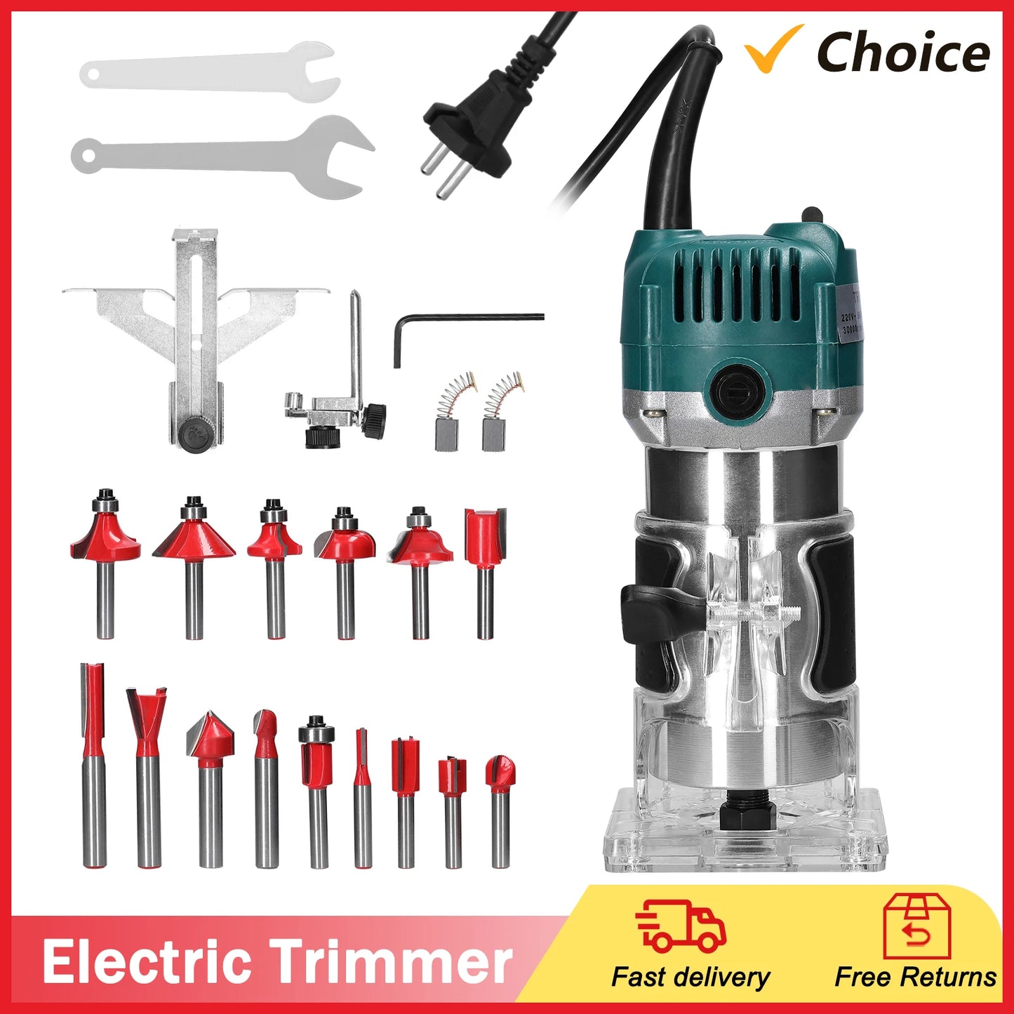 Woodworking Electric Trimmer Multifunctional