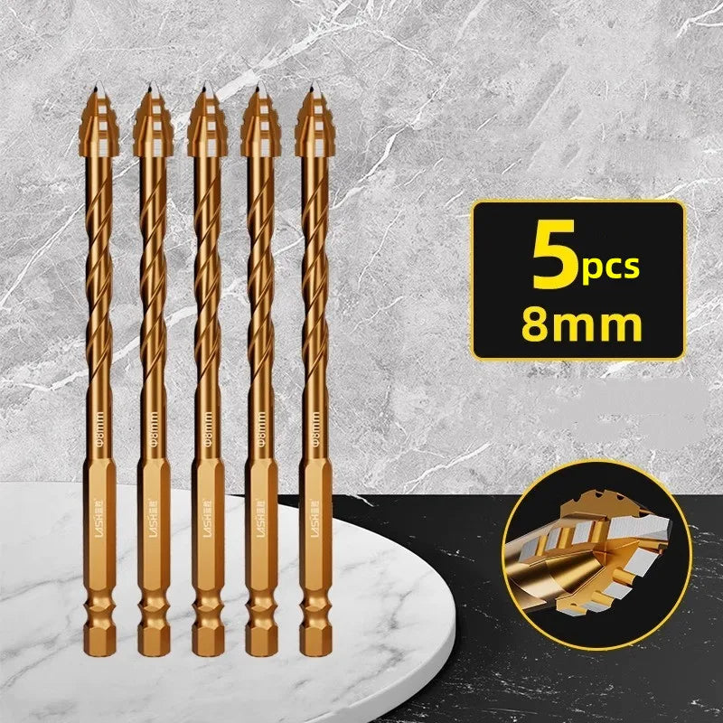 Upgraded four-edged sawtooth drill bit for tile drilling and concrete special electric drill ultra-high hardness drill bit
