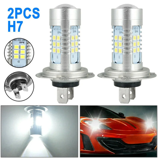 2x H7 LED Headlight Bulb Kit High/Low Beam