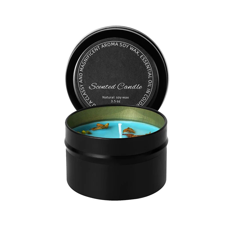 Crystal scented candles, high-end iron cans,