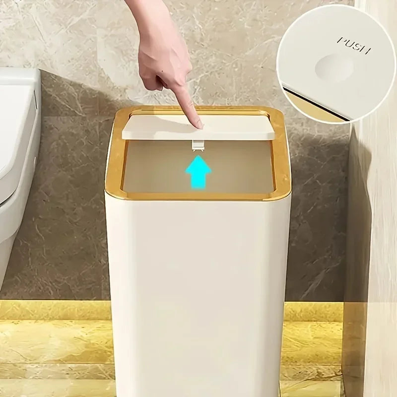 10L Odor Proof Trash Can with One-Touch Modern