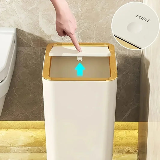 10L Odor Proof Trash Can with One-Touch Modern