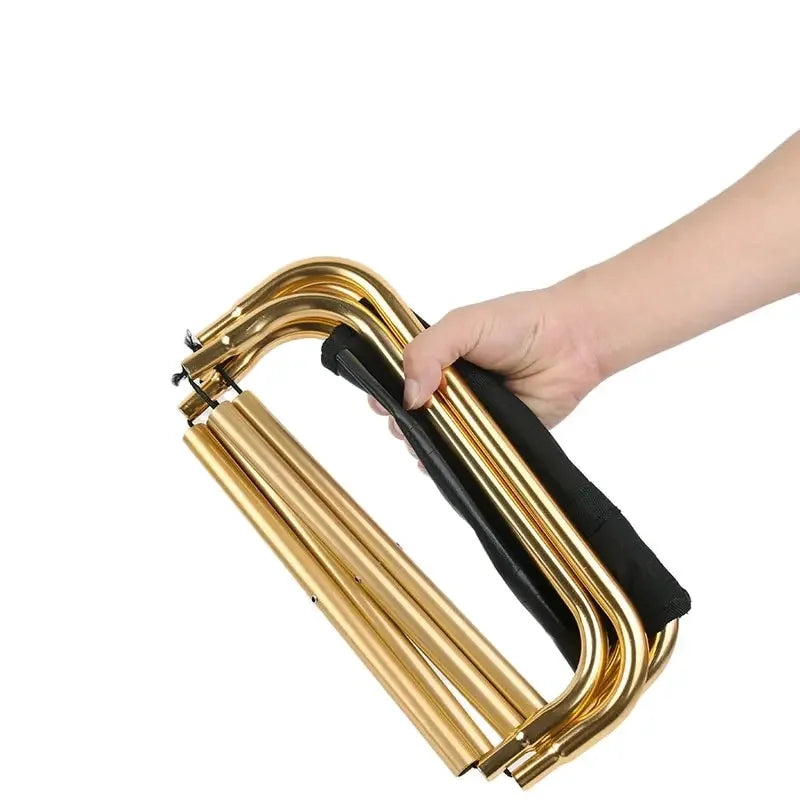 Outdoor Camping Chair Golden Aluminum Alloy