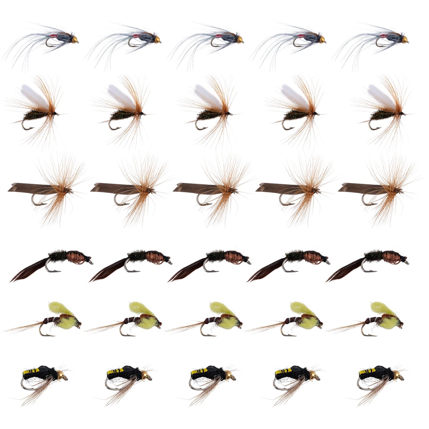 Goture Fly Fishing Flies Kit 30pcs