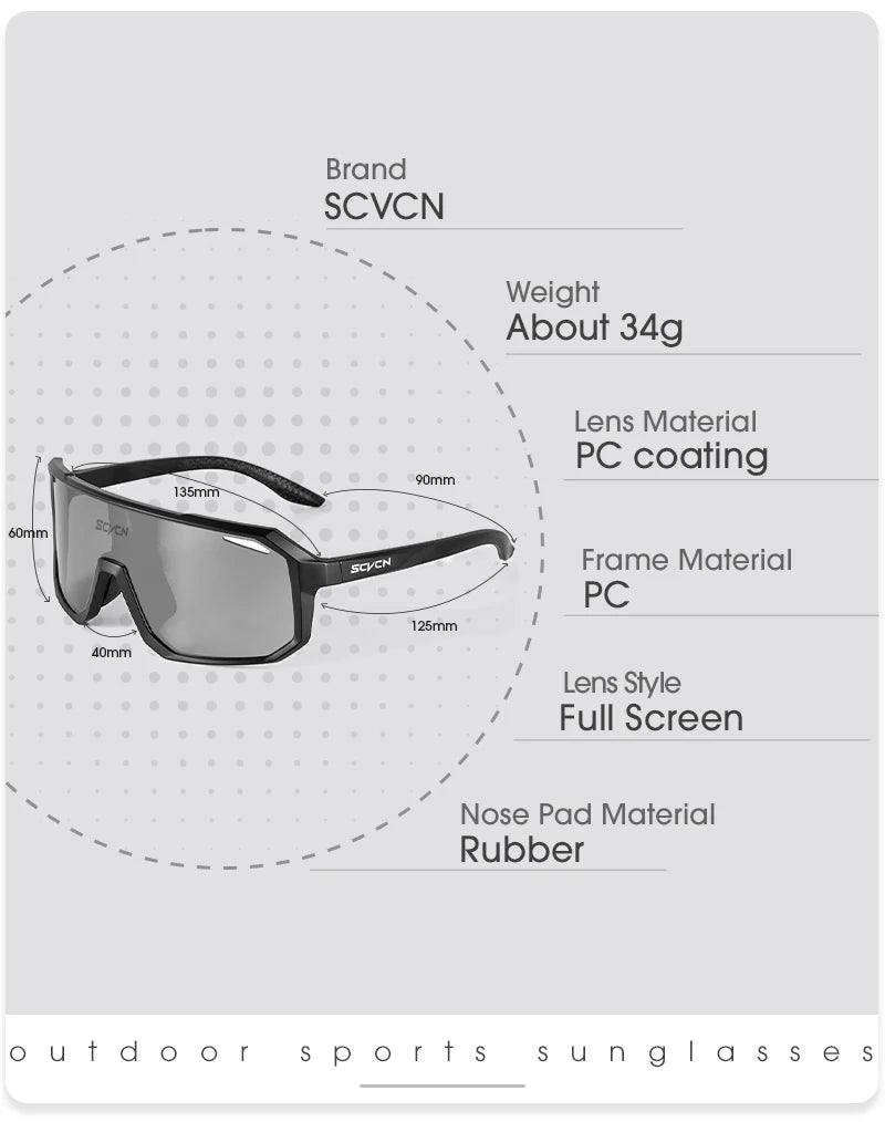 Cycling Glasses Photochromic Sunglasses Men Women Mountain