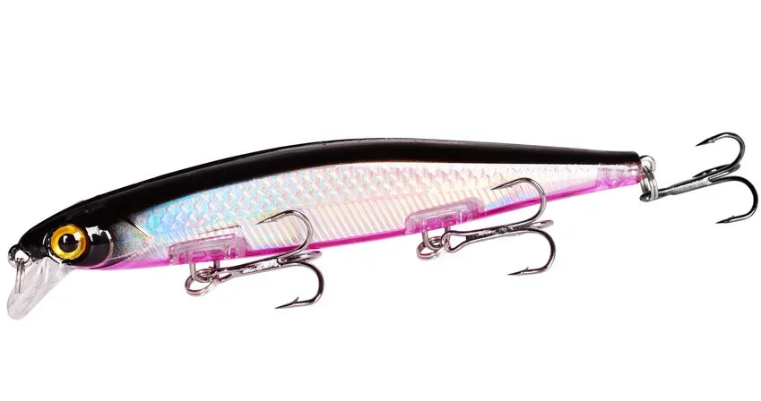 Fishing Lures 11cm 12.5g Sinking Minnow Wobblers Plastic Artificial Baits With 3 Hook For Bass Pike Carp Swimbait Fishing Tackle