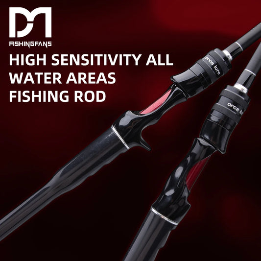 FISHINGFANS Casting Spinning Fishing Rod 1.8m 2.1m Medium