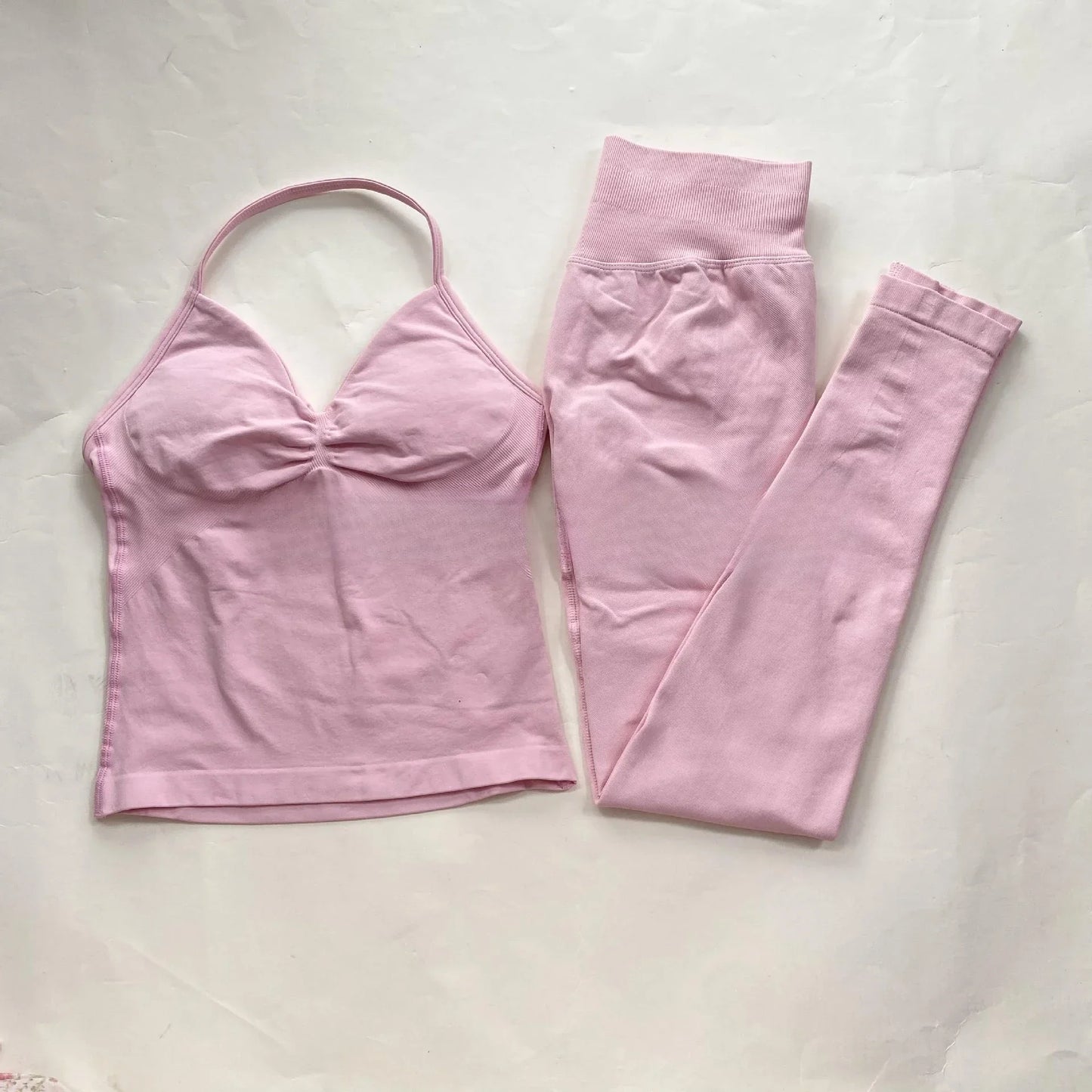 Fitness Girl Yoga Ladies 2-piece Set Long Neck Halter