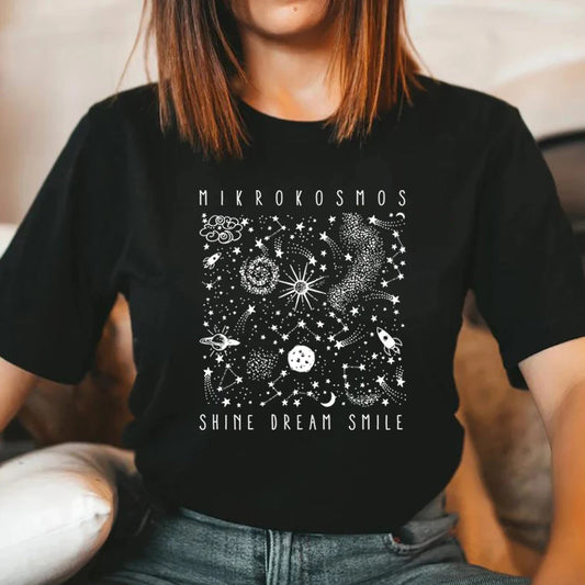 Mikrokosmos Graphic T Shirts Shine Dream Smile Tee Twinkling