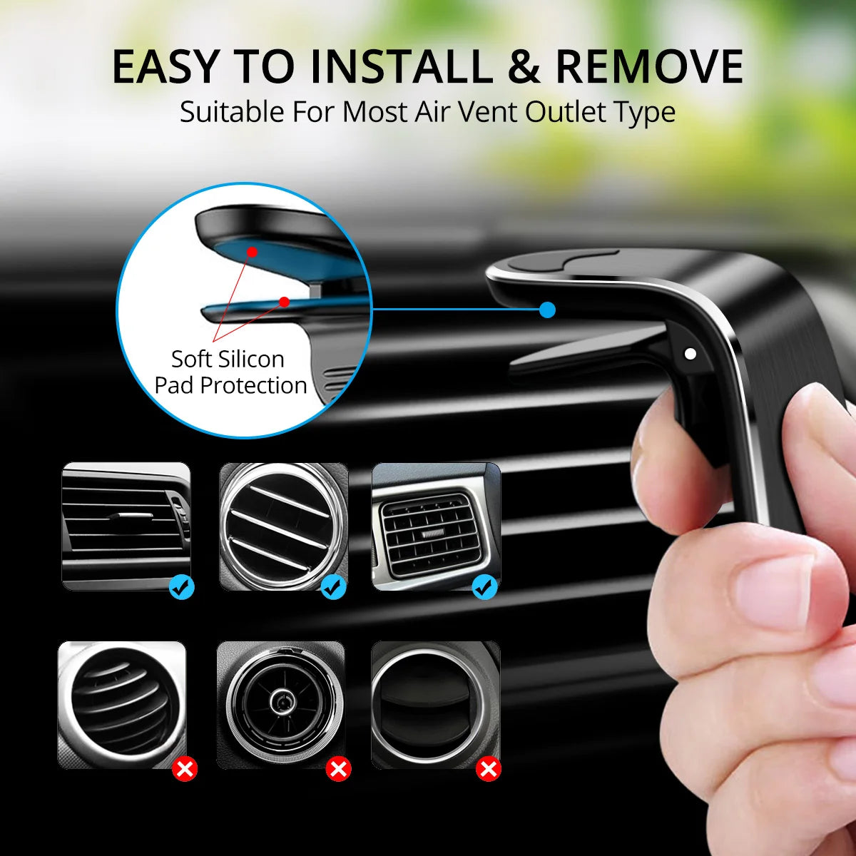 Magnetic Car Phone Holder  Multifunctional  Air