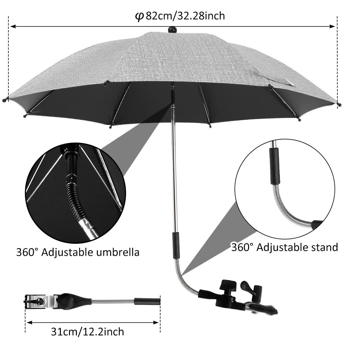 Beach Umbrella Adjustable Shade Umbrella Outdoor