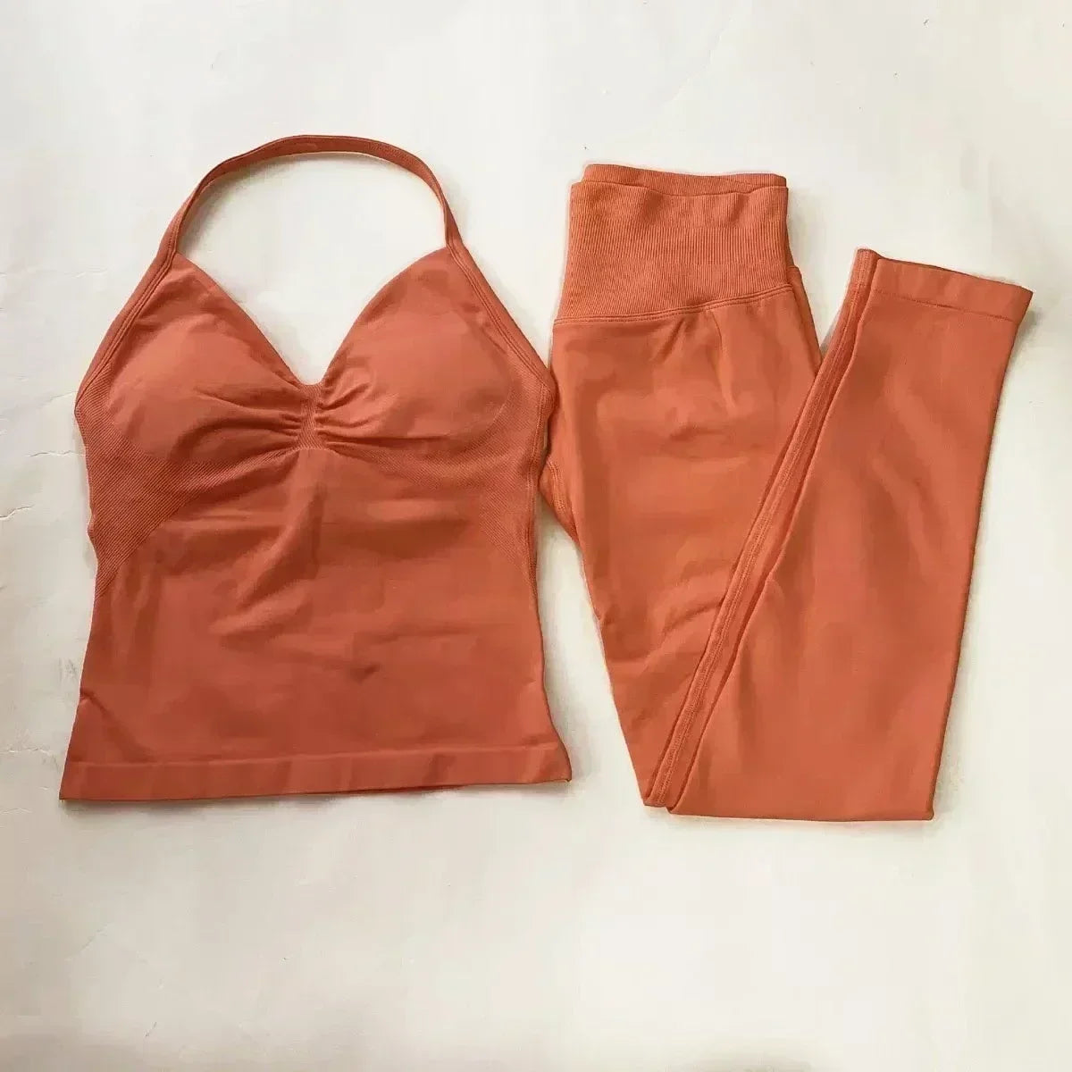 Fitness Girl Yoga Ladies 2-piece Set Long Neck Halter
