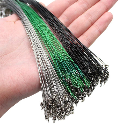 20pcs 15/20/30cm Stainless Steel Wire Leader Fishing