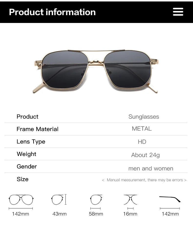 Women's Sunglasses 2025 Luxury Metal Trendy Glasses