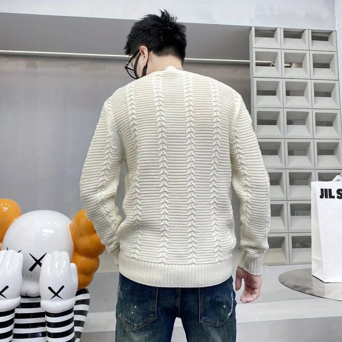 Sweater Men's Autumn and Winter Stripes Versatile New