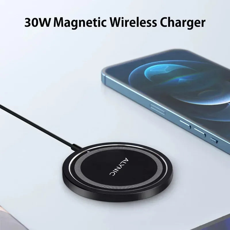 30W magnetische draadloze oplader PD Type C USB