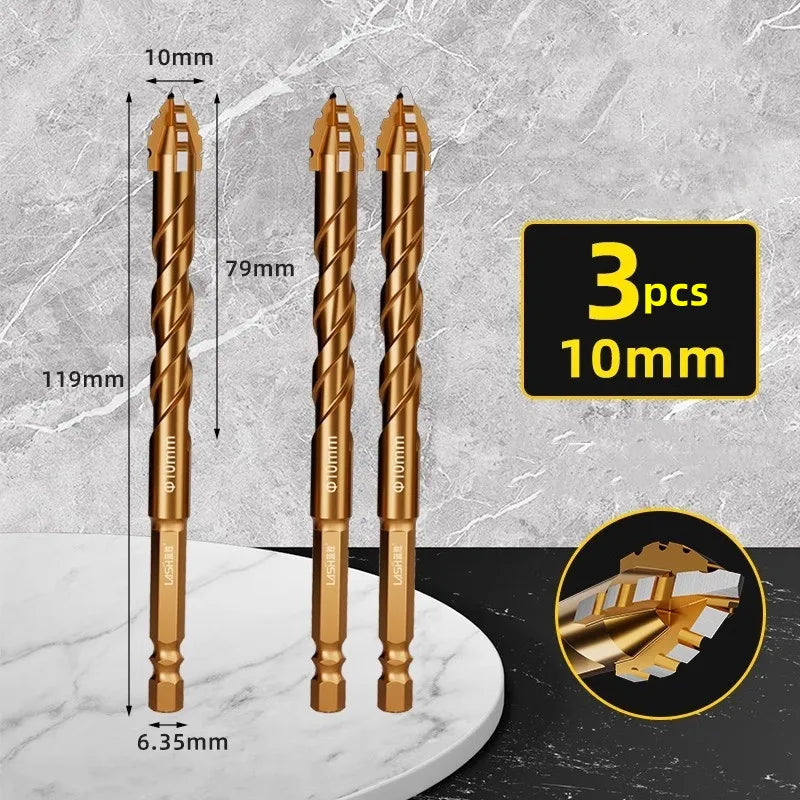 Upgraded four-edged sawtooth drill bit for tile drilling and concrete special electric drill ultra-high hardness drill bit