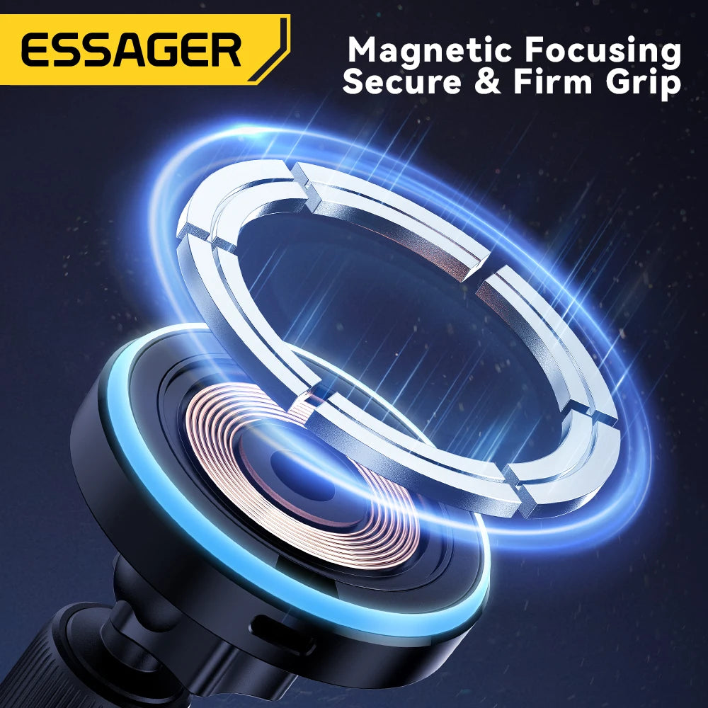 Essager Magnetic Car Phone Holder 15W Wireless Charger