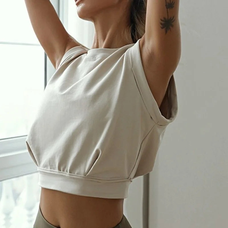 Sports sleeveless vest T-shirt women
