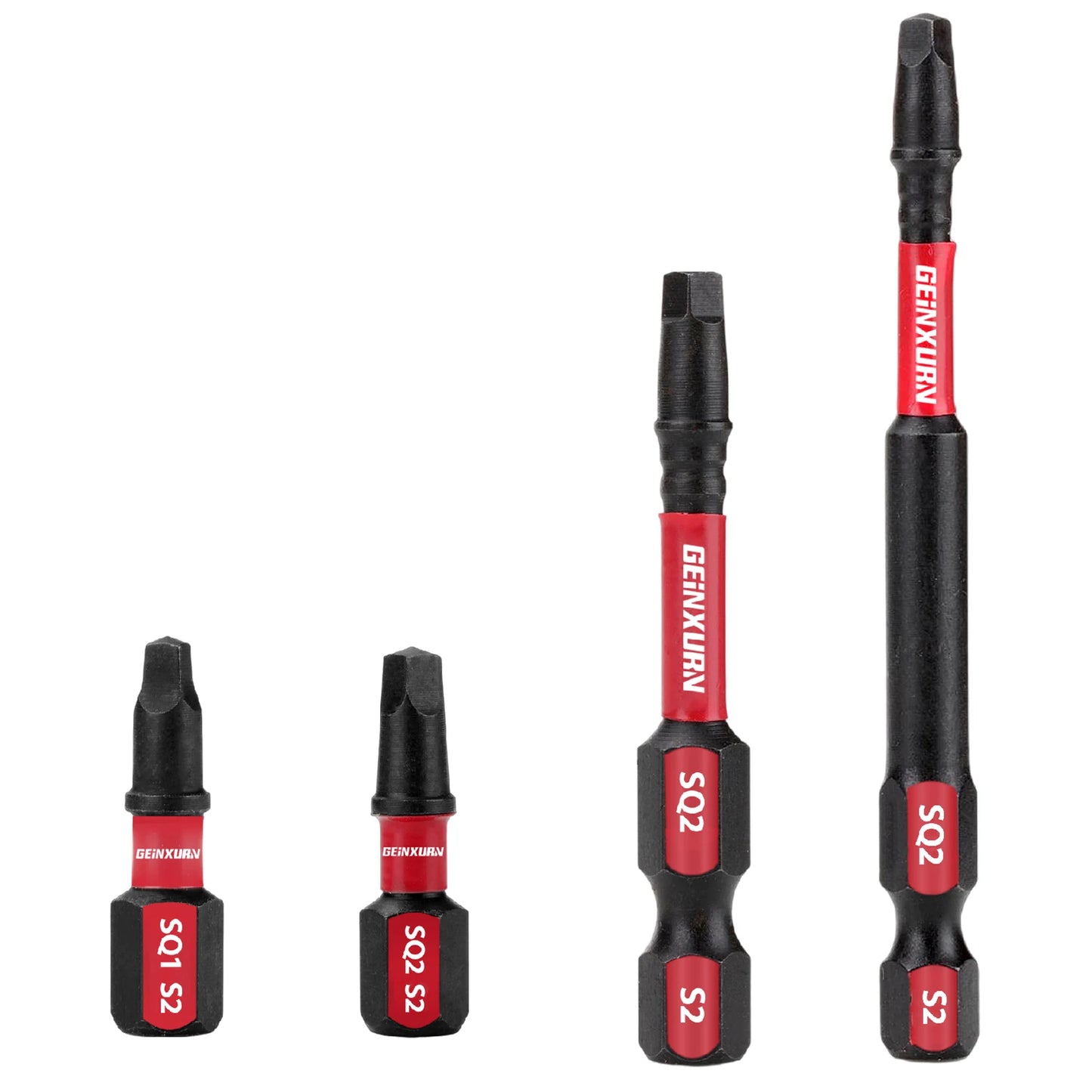 Geinxurn Impact Magnetic SQ1/SQ2 Head Power Bits,