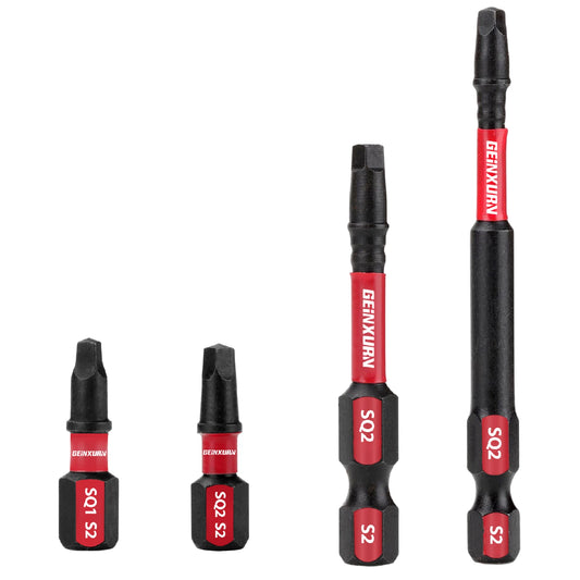 Geinxurn Impact Magnetic SQ1/SQ2 Head Power Bits,
