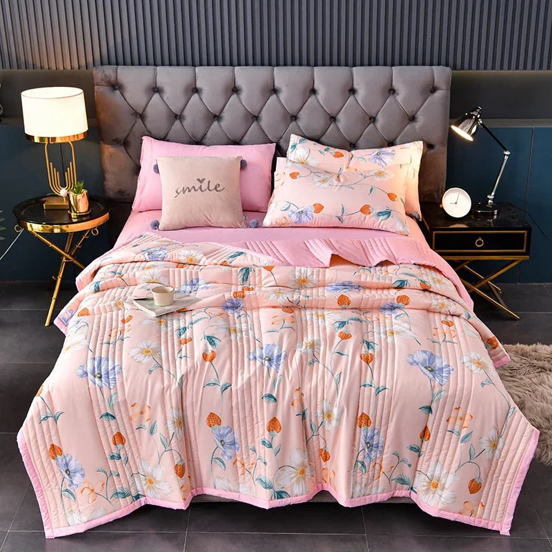 Duvet for Summer Double Bed Linen Quilted Bedspread 150X200
