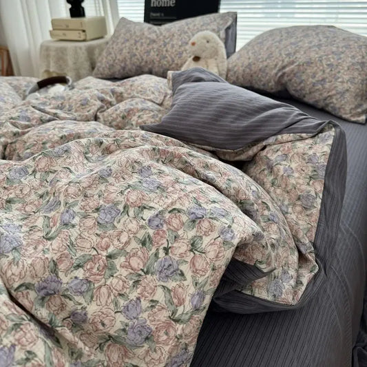 Duvet Cover Set  A-class Ultra Soft Jacquard Double-layer Yarn