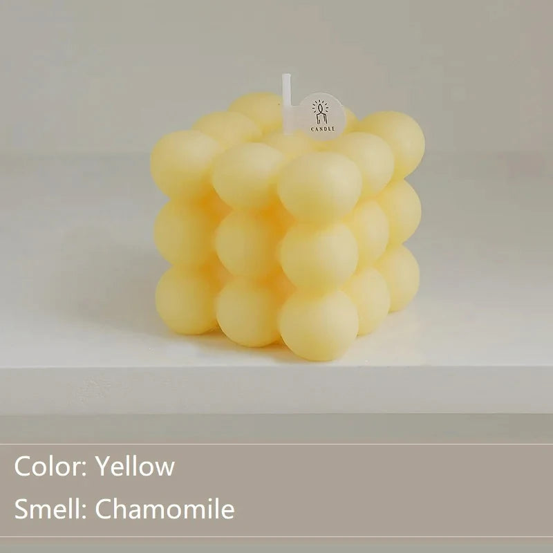 Ins Bubble Cube Shaped Candle Handmade