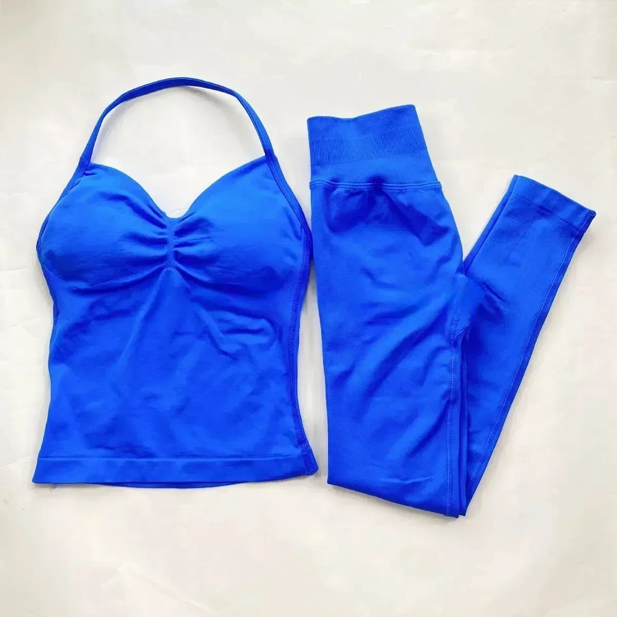 Fitness Girl Yoga Ladies 2-piece Set Long Neck Halter