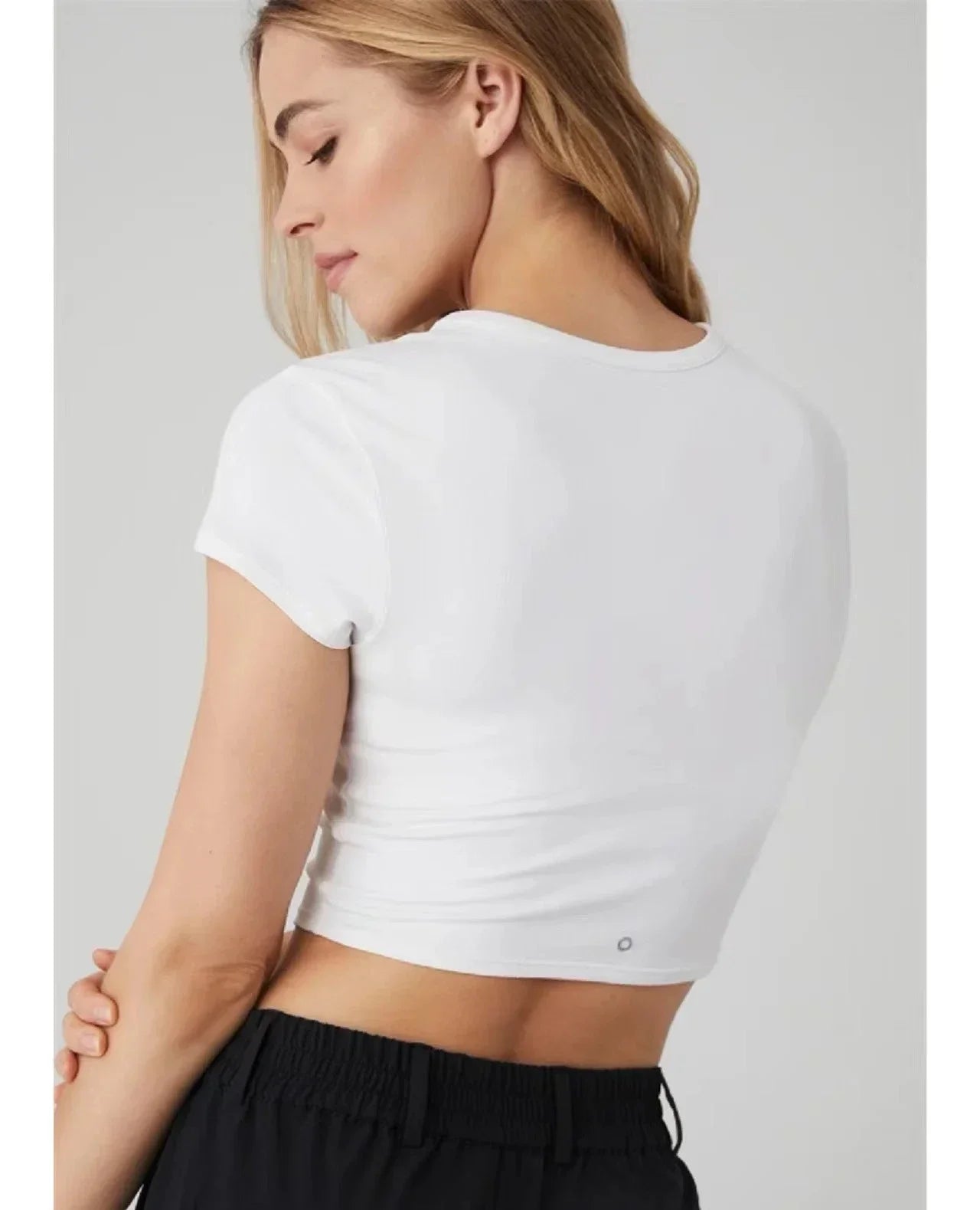 Women T-shirts 2025 Tops Solid Short Sleeve Loose O-neck