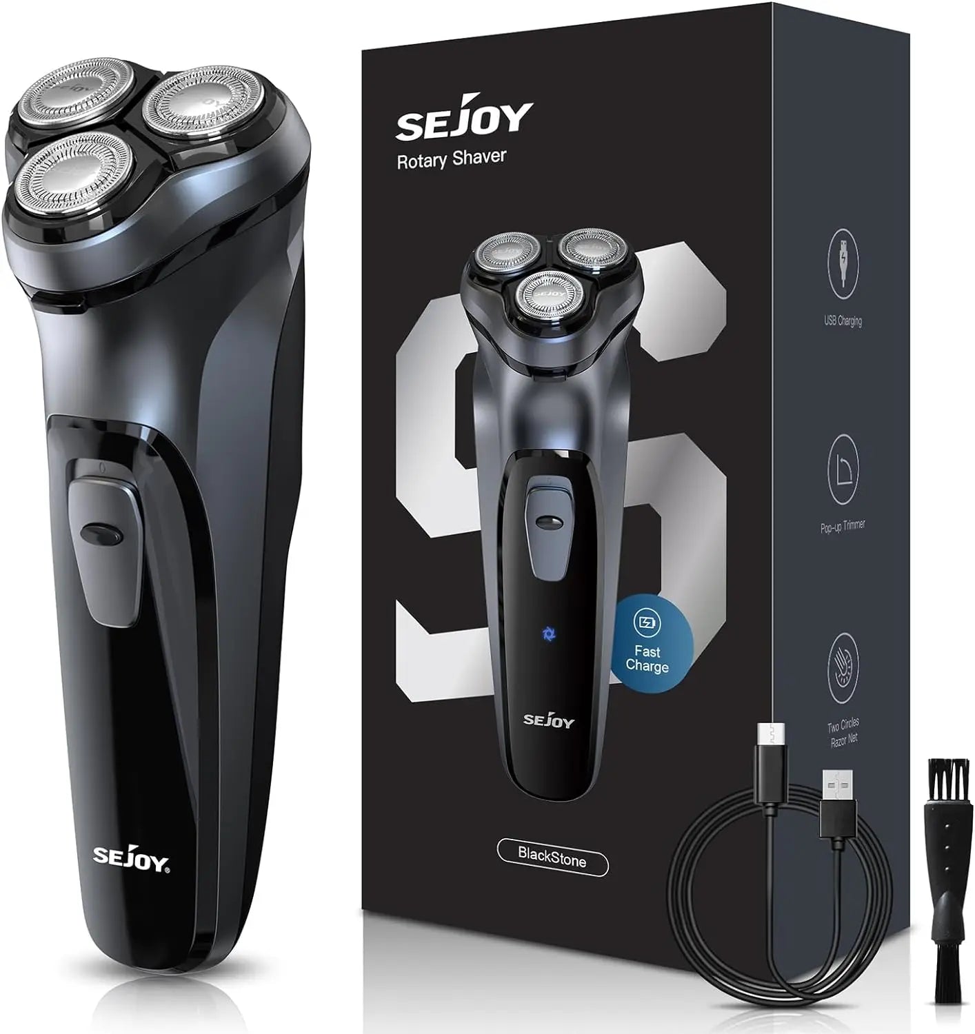 SEJOY Shaver Men USB Electric Shaver Powerful Beard Electric