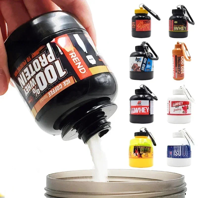 Portable Protein Powder Container Pill Organizer