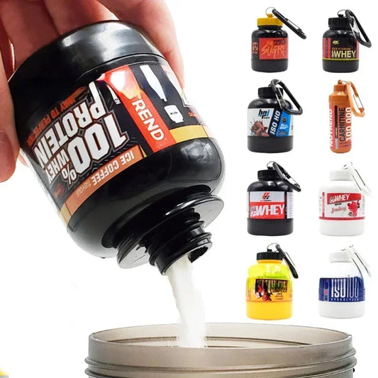 Portable Protein Powder Container Pill Organizer
