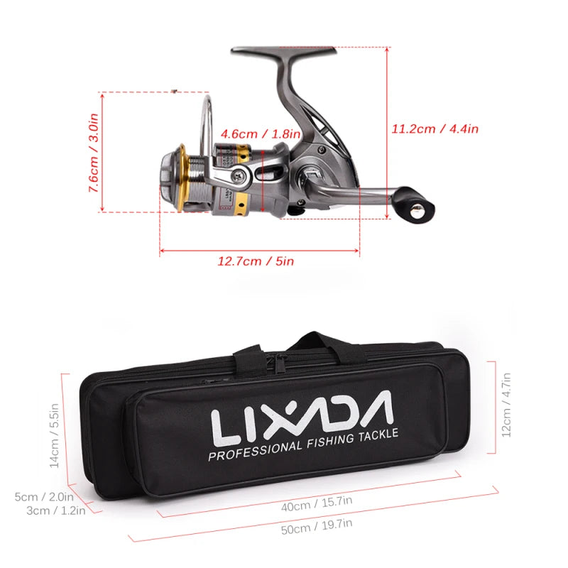 Lixada Telescopic Fishing Rod and Reel Combo