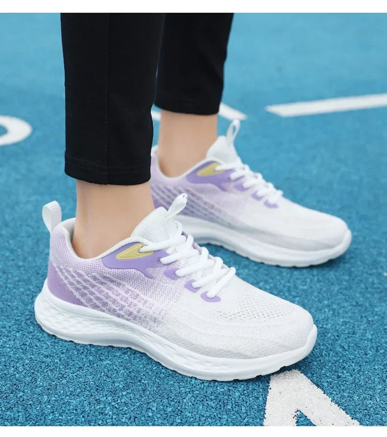 Women's Sports Shoes Spring 2025 New Knitted Casual Fashionable