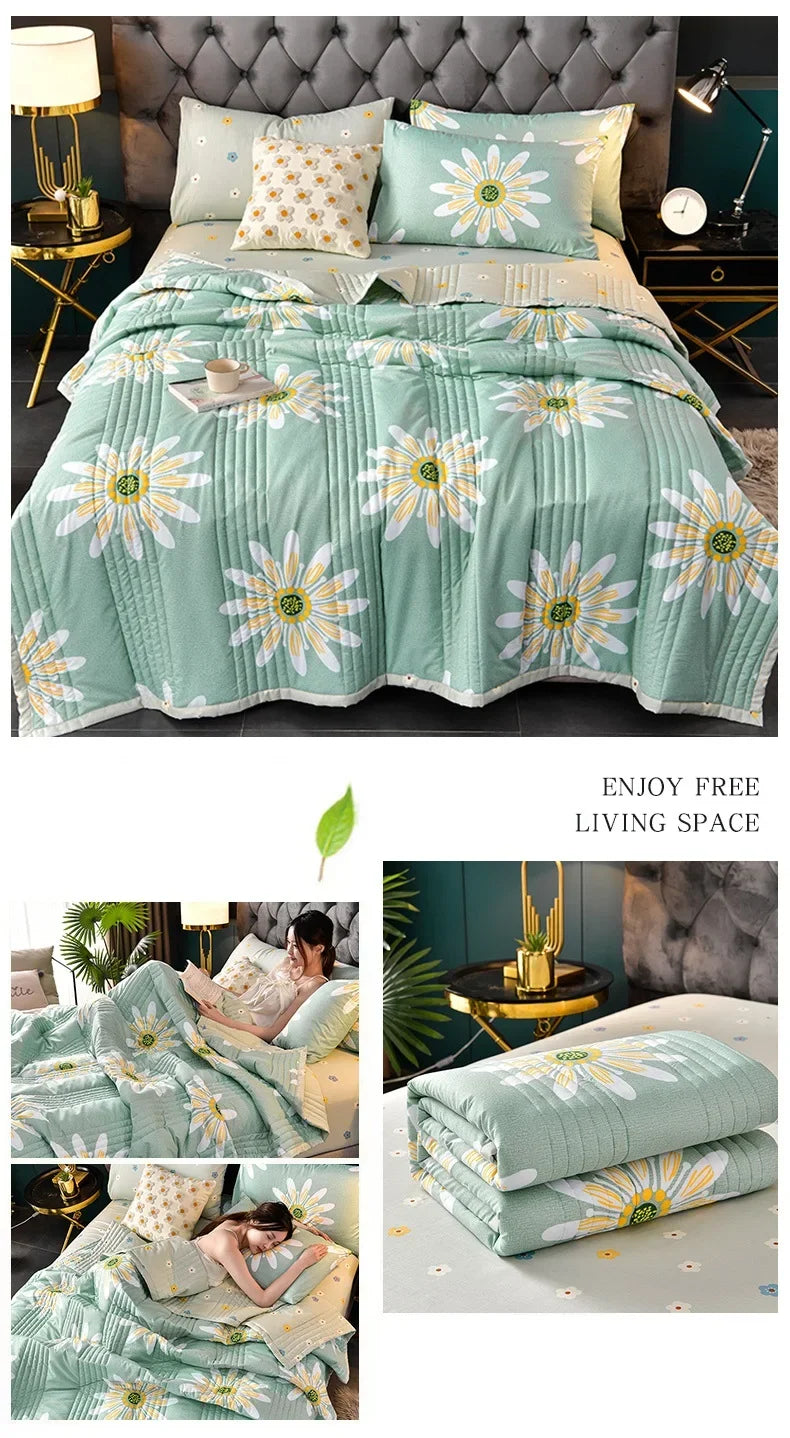 Duvet for Summer Double Bed Linen Quilted Bedspread 150X200
