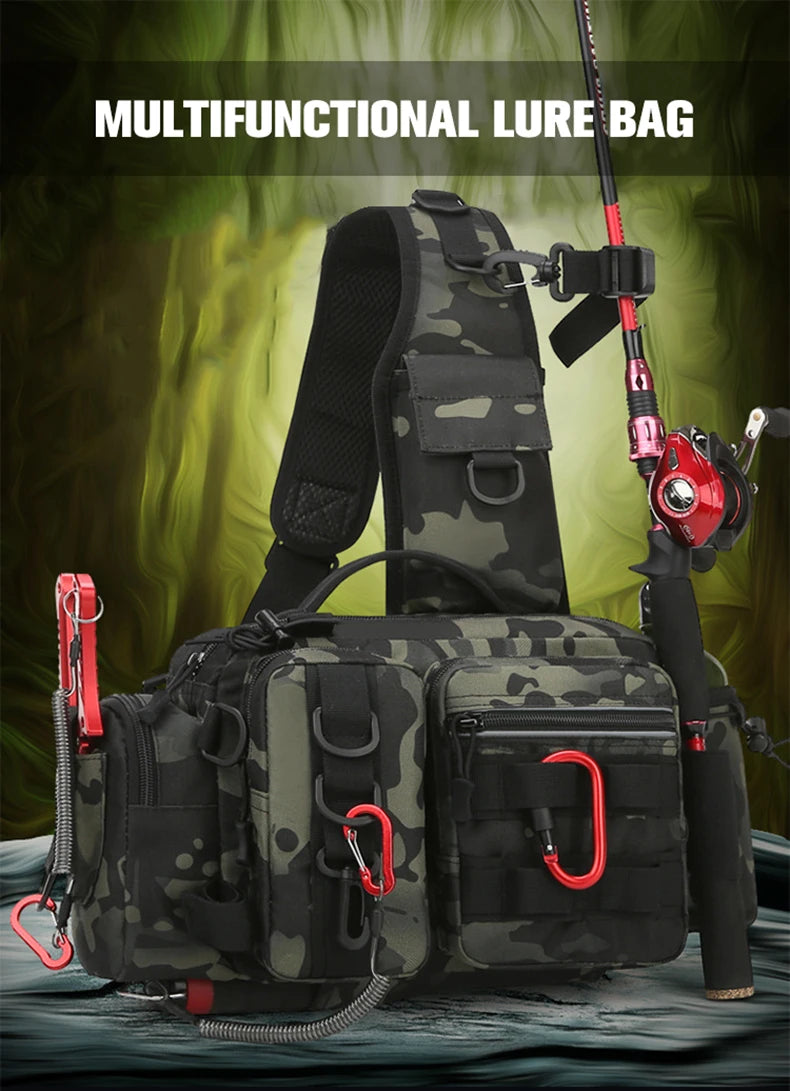 Fishing Tackle Backpack Lure Box Gear Storage Bag