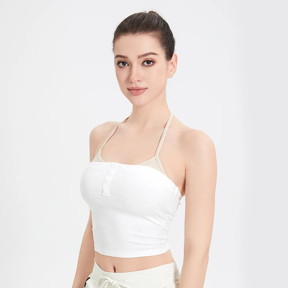Sports Vest for Women with Chest Cushion,