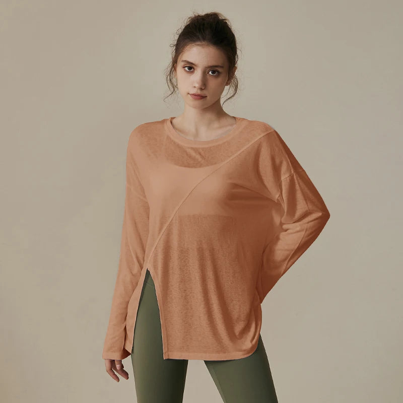 Yoga Clothing Women's Running Sports Loose Blouse