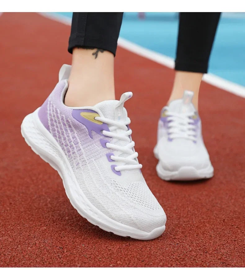 Women's Sports Shoes Spring 2025 New Knitted Casual Fashionable