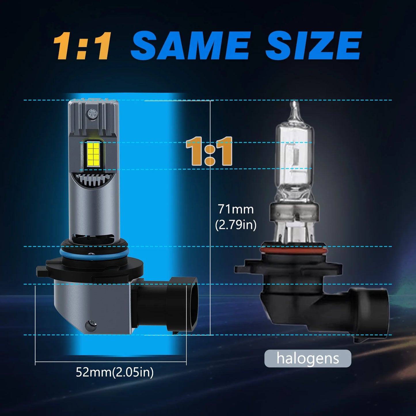9005 Led Light Bulb Kit Car Fog Light Bulbs 100W Super-Bright