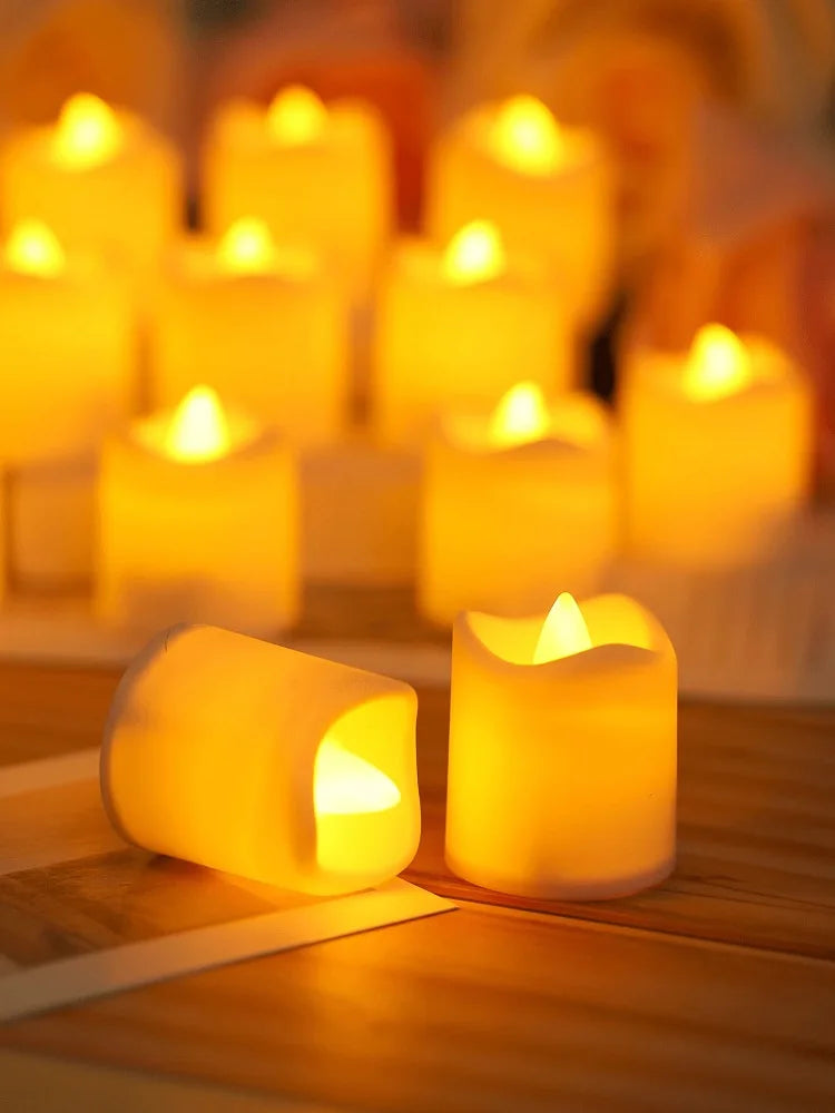 Flickering LED Ivory Electronic Candle,