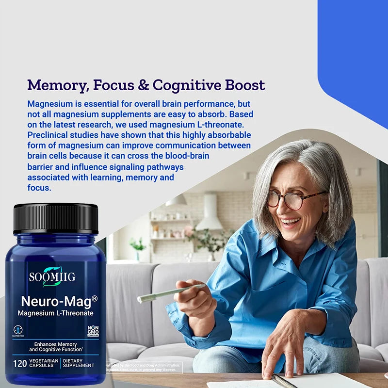 Magnesium L-Threonate Supplement – Promotes Brain Health,
