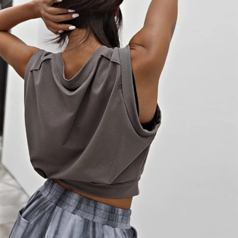 Sports sleeveless vest T-shirt women